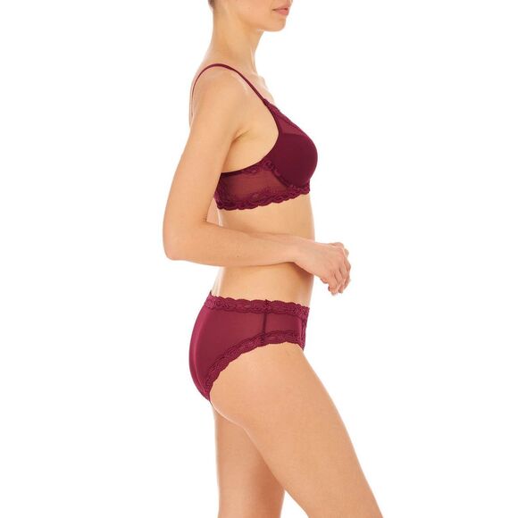 Natori NWT UNDERWIRE Feathers Plunge Bra t-shirt 32D - Picture 4 of 5